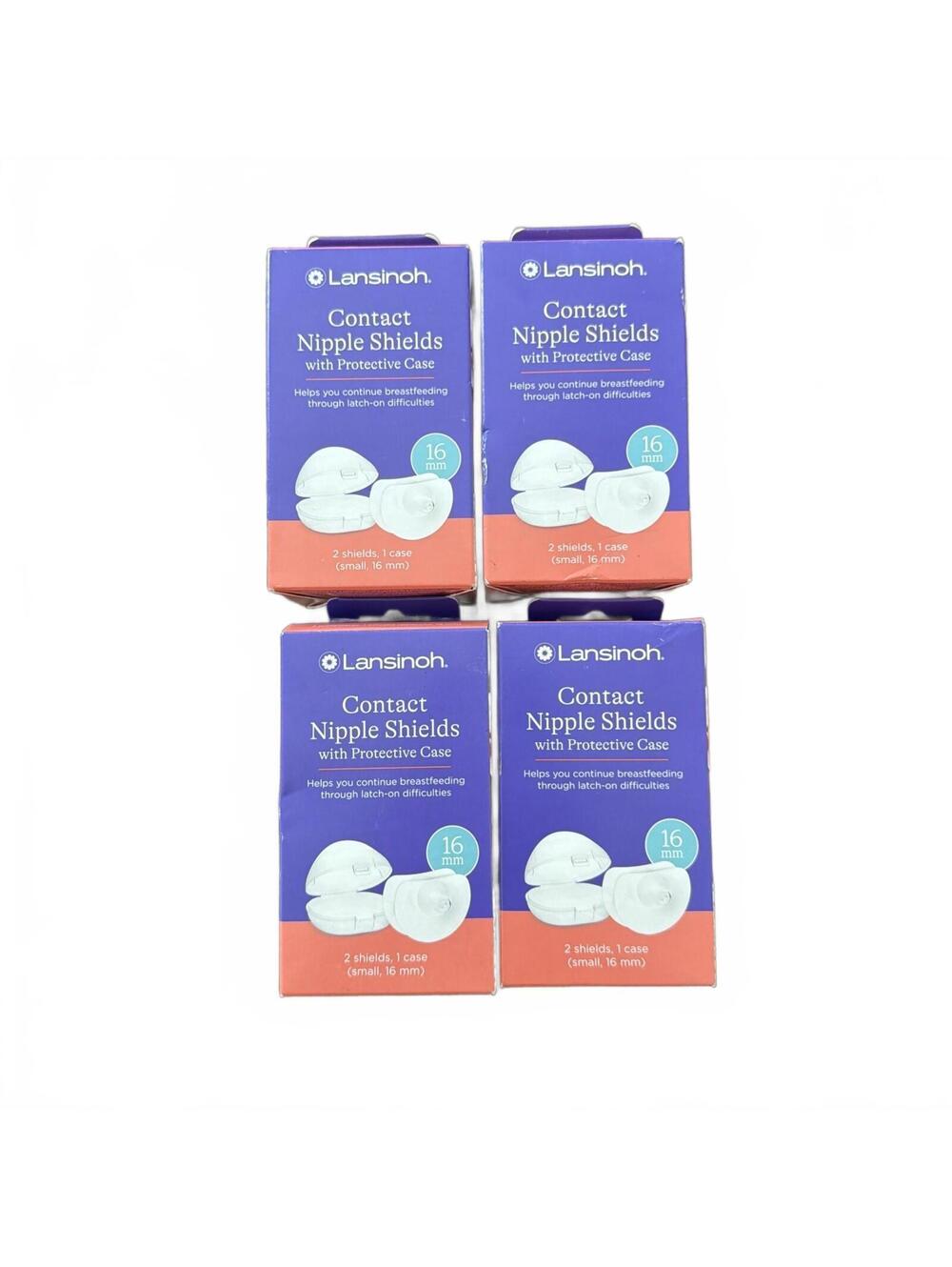 Lansinoh Contact Nipple Shields W Protective Case 16mm Qty 4 Packs Of 2